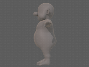 base mesh old man character v09 Modello 3D