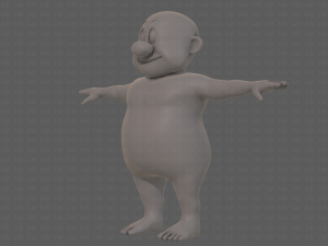 base mesh old man character v09 Modello 3D