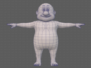 base mesh old man character v09 Modello 3D