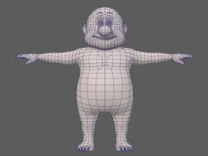base mesh old man character v09 3D Model