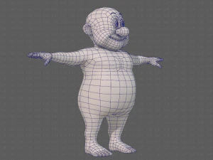 base mesh old man character v09 3D Model