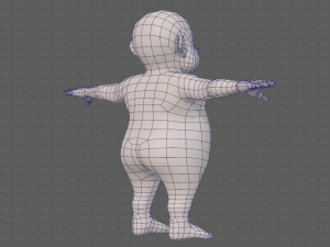 base mesh old man character v09 Modello 3D