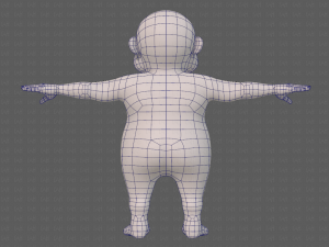 base mesh old man character v09 Modello 3D