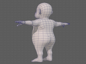 base mesh old man character v09 Modello 3D