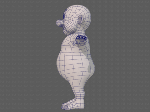 base mesh old man character v09 Modello 3D
