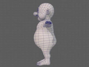 base mesh old man character v09 3D Model