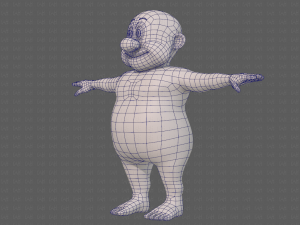 base mesh old man character v09 Modello 3D