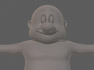 base mesh old man character v09 3D Model