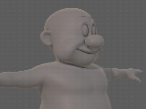 base mesh old man character v09 Modello 3D