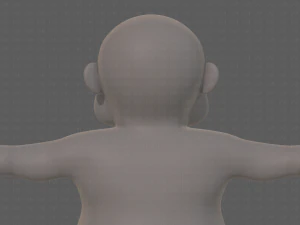 base mesh old man character v09 3D Model