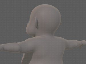 base mesh old man character v09 Modello 3D