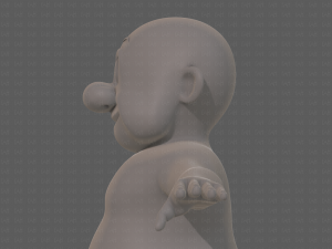 base mesh old man character v09 Modello 3D