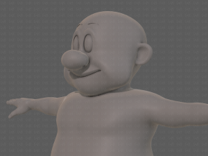 base mesh old man character v09 Modello 3D