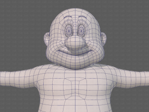 base mesh old man character v09 Modello 3D