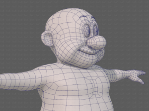 base mesh old man character v09 Modello 3D