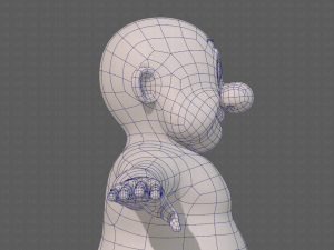 base mesh old man character v09 Modello 3D