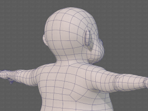 base mesh old man character v09 Modello 3D