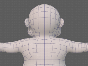 base mesh old man character v09 Modello 3D
