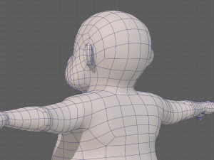 base mesh old man character v09 Modello 3D
