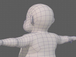 base mesh old man character v09 3D Model