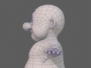 base mesh old man character v09 Modello 3D