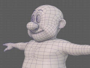 base mesh old man character v09 Modello 3D