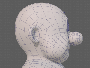 base mesh old man character v09 Modello 3D
