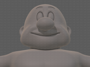 base mesh old man character v09 Modello 3D