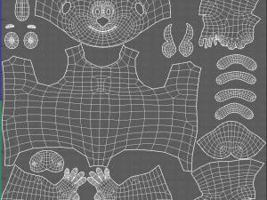 base mesh old man character v09 Modello 3D