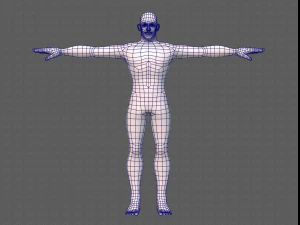 base mesh man character v21 3D Model