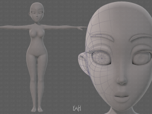 base mesh woman 23 3D Model