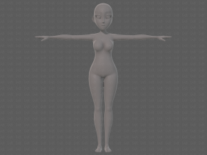 base mesh woman 23 Model 3D