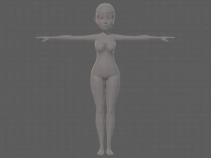 base mesh woman 23 3D Model