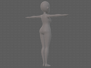 base mesh woman 23 Model 3D