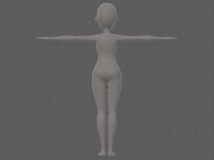 base mesh woman 23 Model 3D