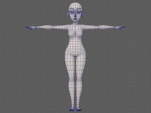 base mesh woman 23 3D Model