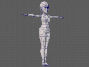 base mesh woman 23 Model 3D