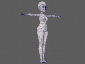 base mesh woman 23 3D Model