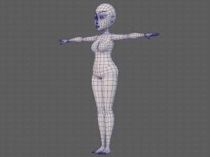 base mesh woman 23 Model 3D