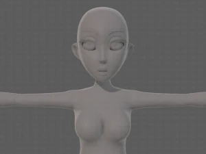 base mesh woman 23 3D Model