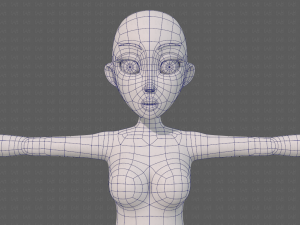 base mesh woman 23 Model 3D