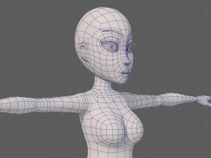 base mesh woman 23 Model 3D