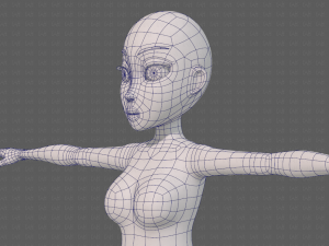 base mesh woman 23 Model 3D