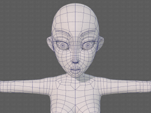 base mesh woman 23 Model 3D