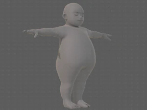 base mesh boy character v12 3D Model