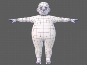 base mesh boy character v12 3D Model