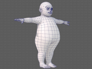 base mesh boy character v12 3D Model