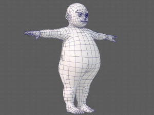 base mesh boy character v12 3D Model