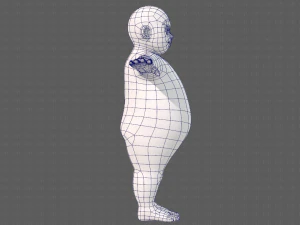 base mesh boy character v12 3D Model