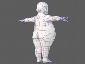 base mesh boy character v12 3D Model
